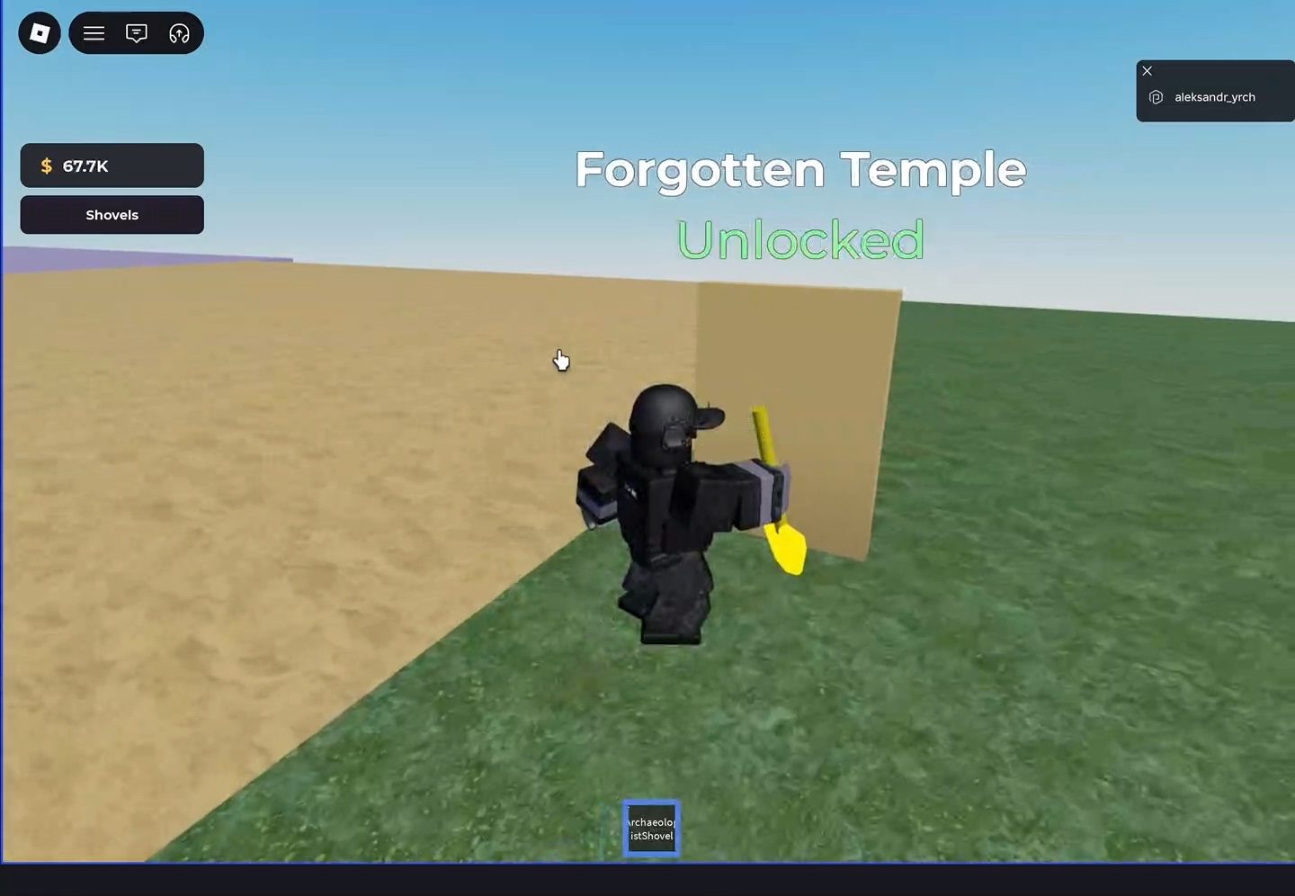Forgotten Temple unlocked notification